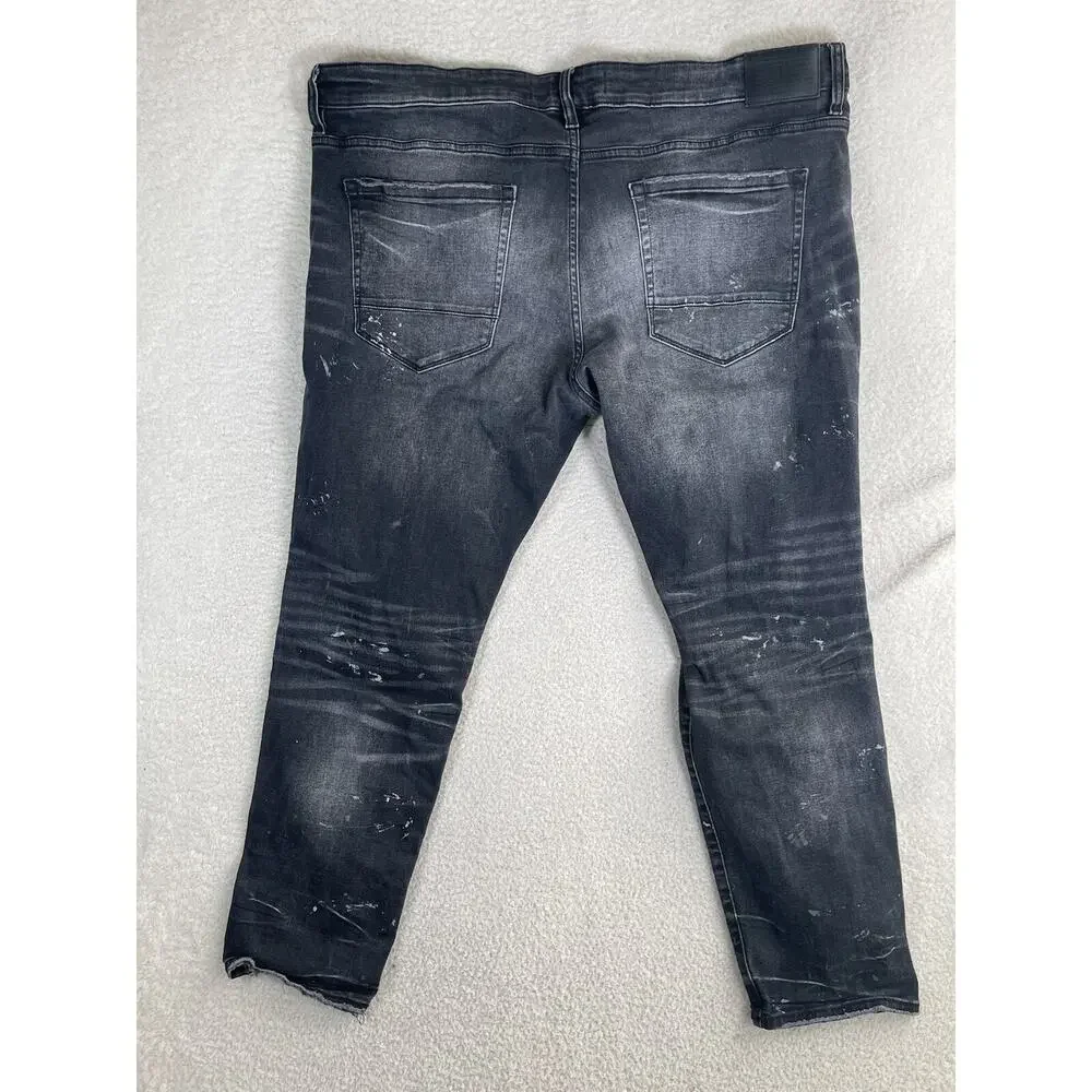 Jordan Craig Legacy Jeans Mens 44x32 Aaron Moto Rider Distressed Street Whiskers